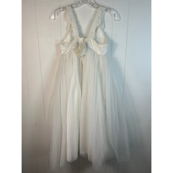 Bardot Juniors Girls Size 8 White Tulle 1st Communion, Flower Girl Dress - Picture 2 of 6